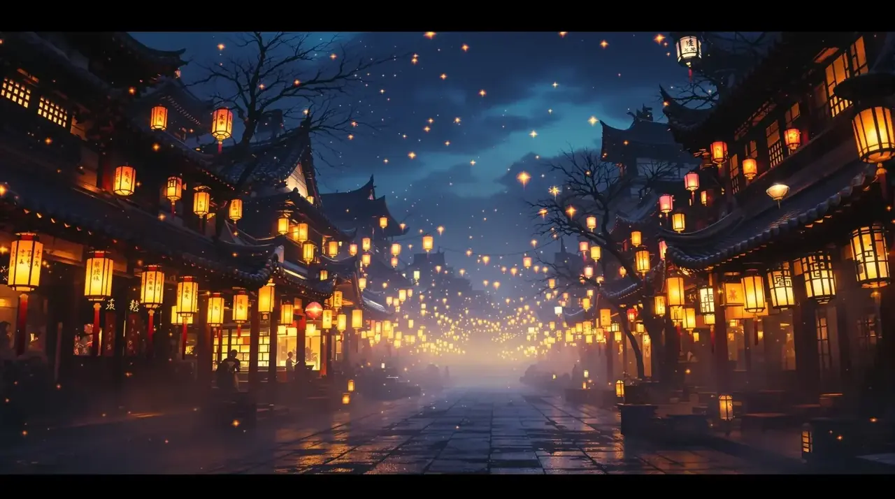 长安幻夜高清背景图